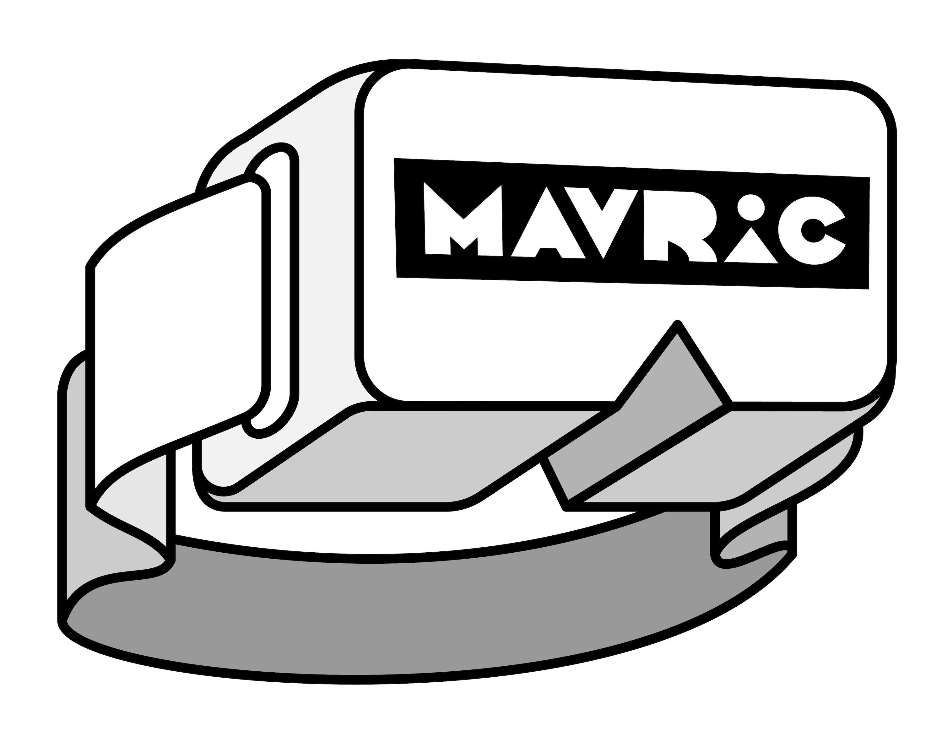 MAVRIC logo in a vector VR headset