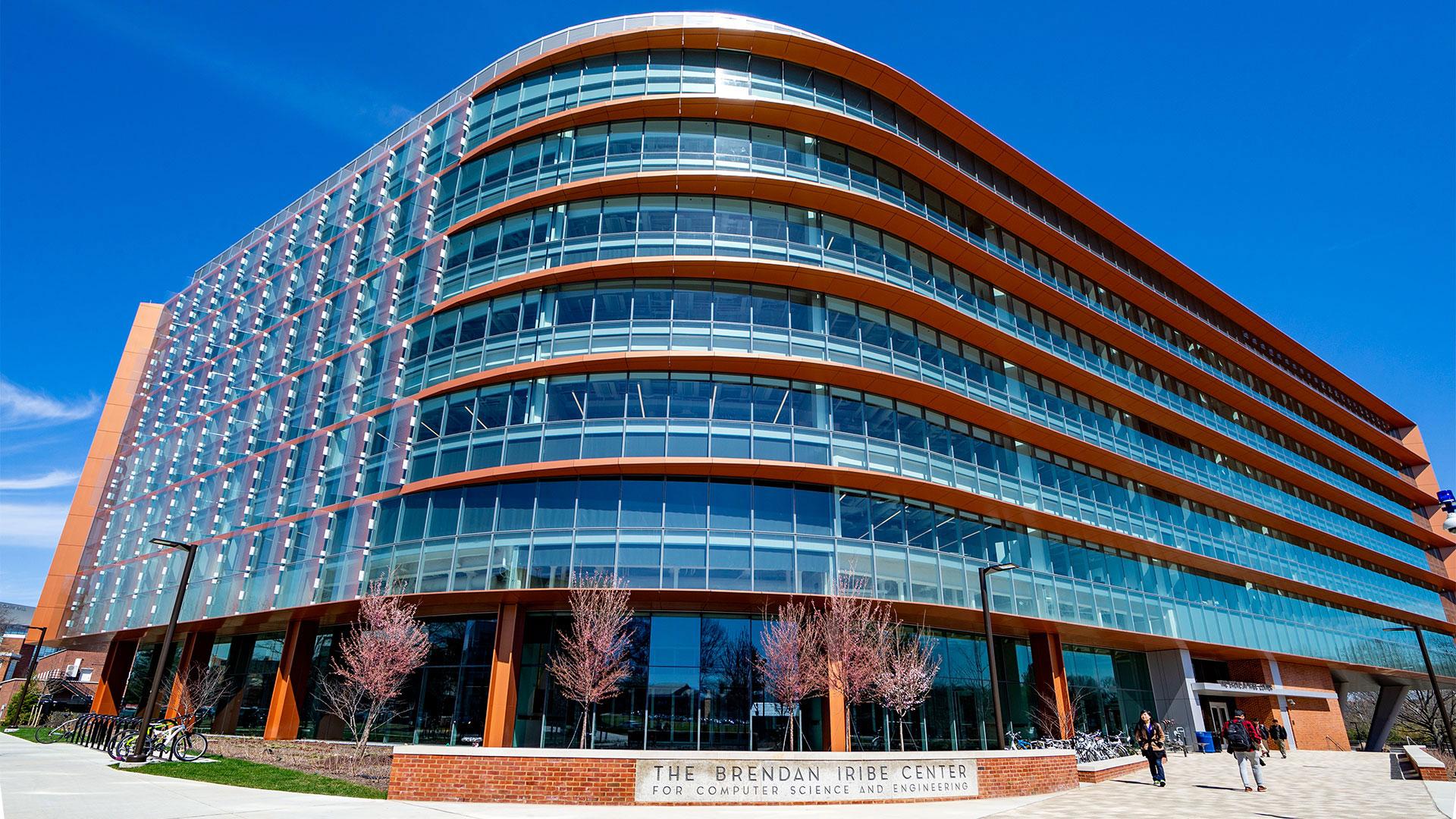 Front face of the Brendan Iribe Center for Computer Science and Engineering